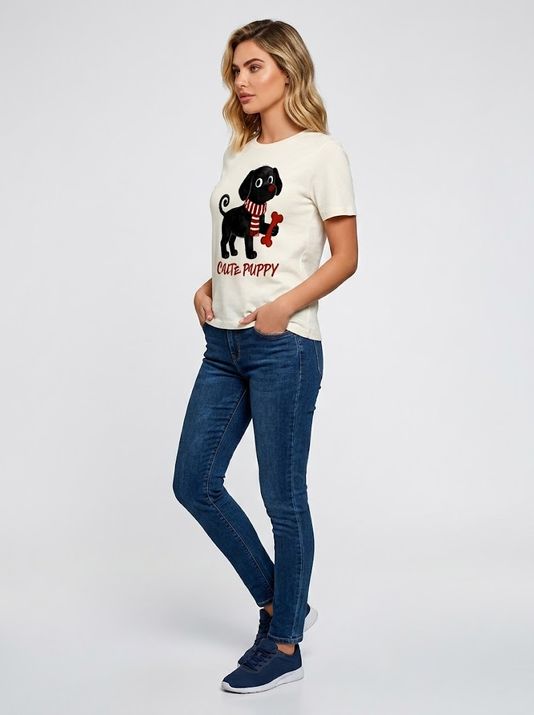 Custom Women’s Short Sleeve T-Shirt – Front & Back Print