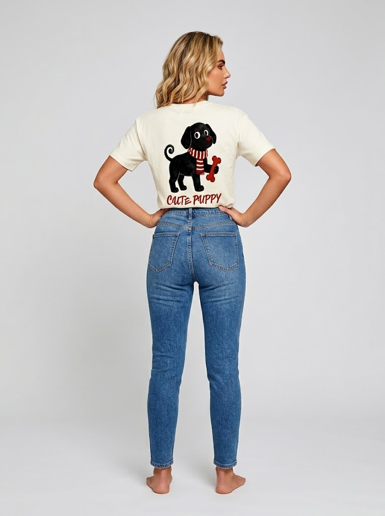 Custom Women’s Short Sleeve T-Shirt – Front & Back Print