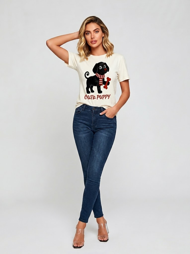 Custom Women’s Short Sleeve T-Shirt – Front & Back Print