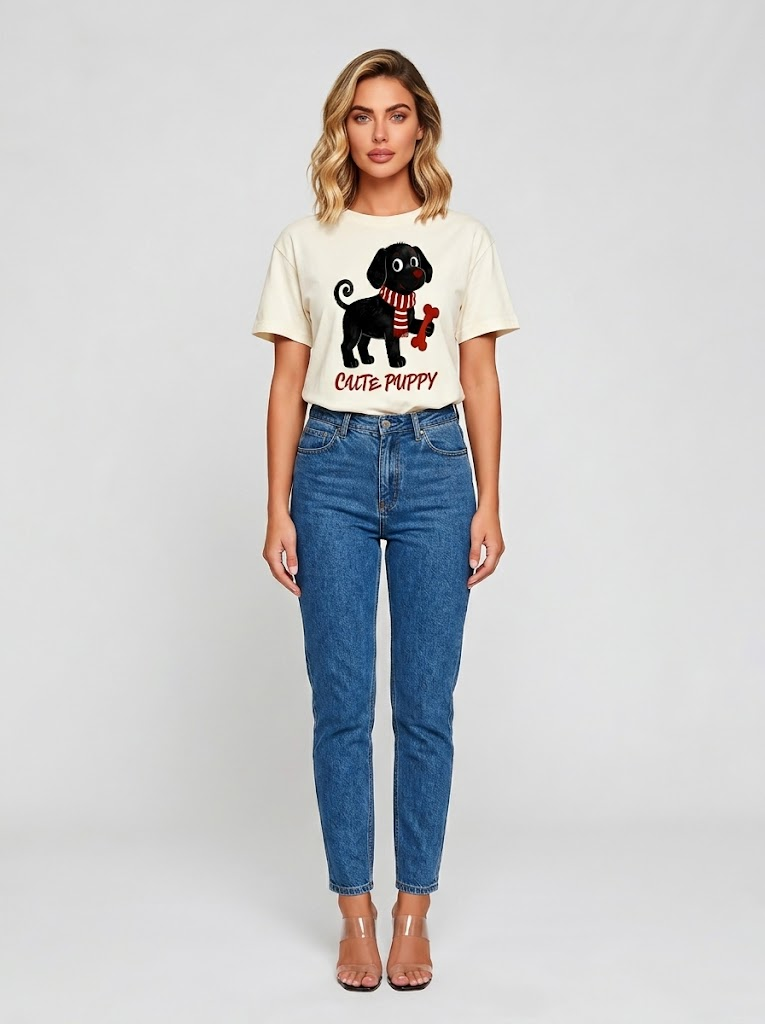 Custom Women’s Short Sleeve T-Shirt – Front & Back Print