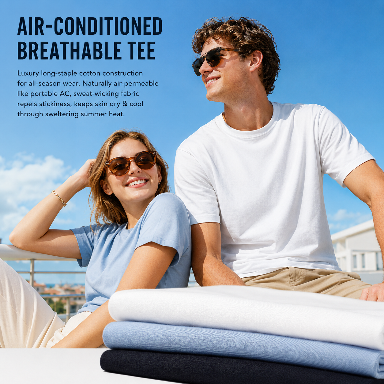 2 Pack Adult Solid Color T-Shirts 180GSM 100% Pure Cotton, High Absorbent Breathable Soft Irritation Free Basic Tee Shirts Ideal for Sensitive Skin
